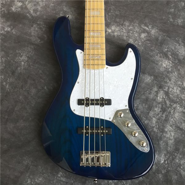 electric guitar, jazz bass, 4-string, dark blue tiger pattern, flame maple, customized, high quality
electric guitar, jazz bass, 4-string, dark blue tiger pattern, flame maple, customized, high quality