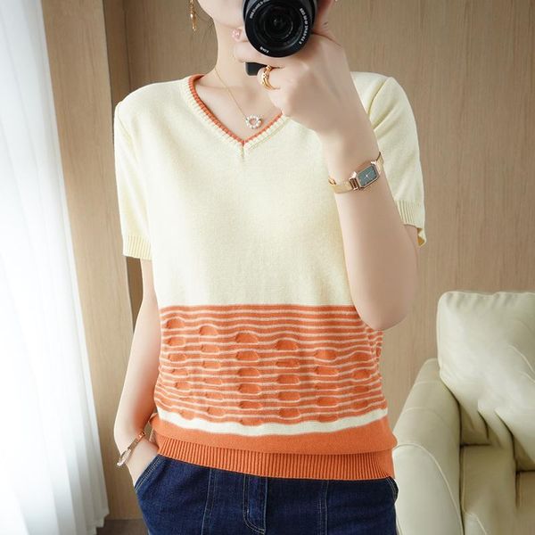 women's t-shirt beliarst 100% cotton short-sleeved summer pullover woman v-neck loose vest contrast color stitching primer, White
women's t-shirt beliarst 100% cotton short-sleeved summer pullover woman v-neck loose vest contrast color stitching primer, White