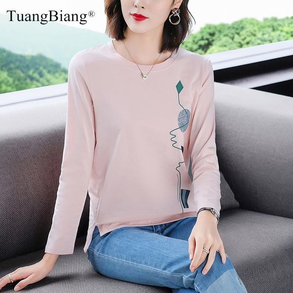 women's t-shirt fashion 2021 woman spring irregular hem cotton t-shirts personalized printing loose o-neck tee femme long sleeve pink g, White
women's t-shirt fashion 2021 woman spring irregular hem cotton t-shirts personalized printing loose o-neck tee femme long sleeve pink g, White