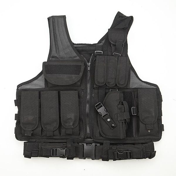 tactical vest military combat men's hunting adjustable armor outdoor training paintball jackets, Camo;black
tactical vest military combat men's hunting adjustable armor outdoor training paintball jackets, Camo;black