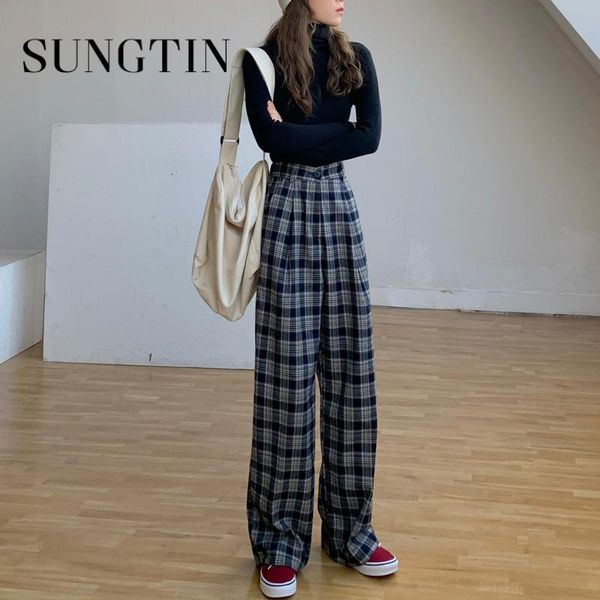 sungtin plaid wide leg pants women winter high waist loose sweatpants casual harajuku hiphop straight streetwear bf korean women's & ca, Black;white
sungtin plaid wide leg pants women winter high waist loose sweatpants casual harajuku hiphop straight streetwear bf korean women's & ca, Black;white