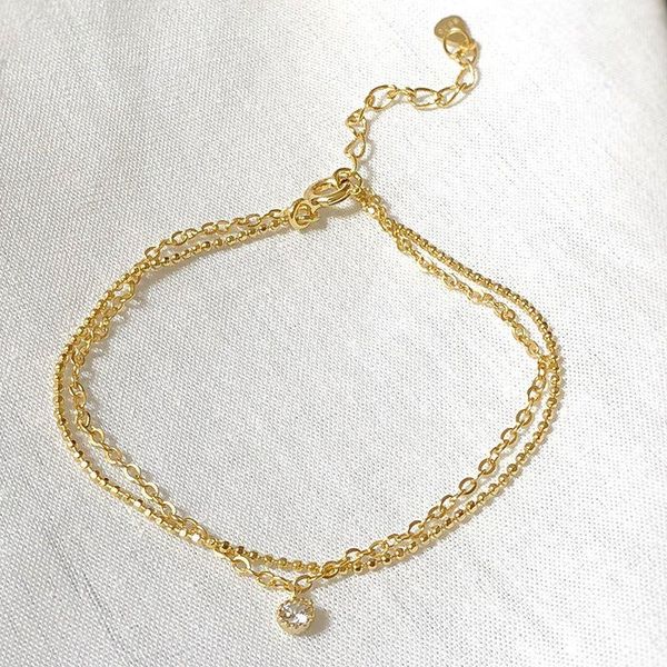 link, chain s925 sterling silver geometric korean style temperament 14k gold double zircon color bracelet precious jewelry for women, Black
link, chain s925 sterling silver geometric korean style temperament 14k gold double zircon color bracelet precious jewelry for women, Black