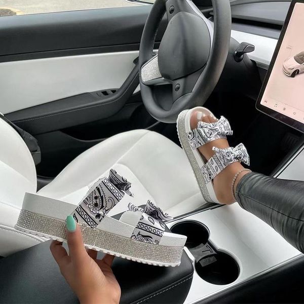 slippers cute bowknot women fashion diamond platform sandals silk bandana shoes travel beach summer ladies casual slides, Black
slippers cute bowknot women fashion diamond platform sandals silk bandana shoes travel beach summer ladies casual slides, Black