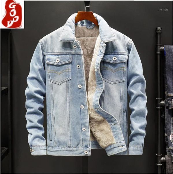 men's jackets winter denim jacket casual streetwear men hip hop jeans warm fleece coat 2021 mens slim outerwear, Black;brown
men's jackets winter denim jacket casual streetwear men hip hop jeans warm fleece coat 2021 mens slim outerwear, Black;brown