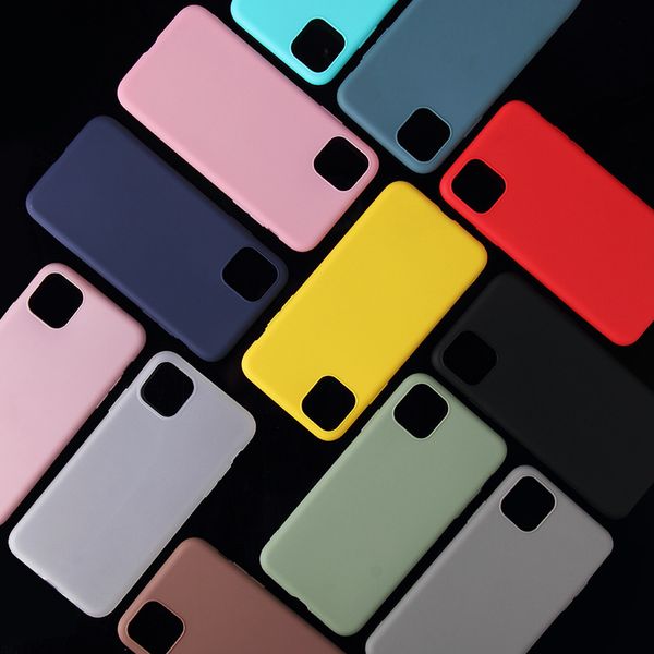 matte soft tpu cell phone cases for iphone 13 12 mini / pro /pro max 11 series xs xr anti-drop mobilephone protective cover shockproof case