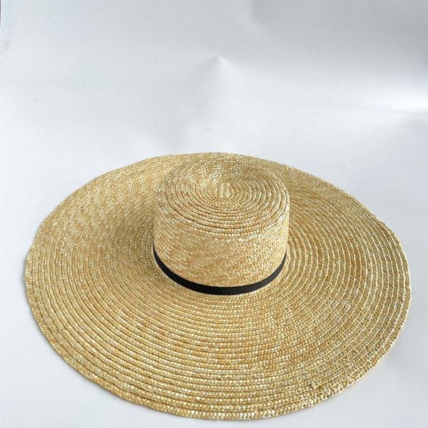 wide brim hats casual panama 2021 women's summer hat sun protection cap female flat big beach wheat straw, Blue;gray
wide brim hats casual panama 2021 women's summer hat sun protection cap female flat big beach wheat straw, Blue;gray