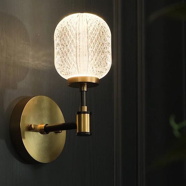 all copper light luxury, living room background wall lamp, crystal clear soft and bright, simple bedroom bedside lamp
all copper light luxury, living room background wall lamp, crystal clear soft and bright, simple bedroom bedside lamp