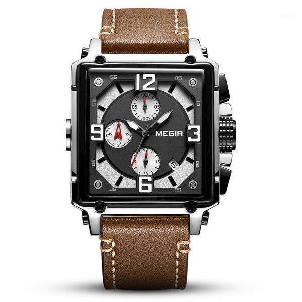 wristwatches megir retro fashion men's watch square multi-function calendar watches luxury leather business quartz 2061, Slivery;brown
wristwatches megir retro fashion men's watch square multi-function calendar watches luxury leather business quartz 2061, Slivery;brown