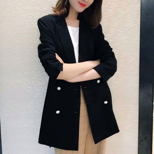 women's suits & blazers godilon shopping mall with 2021 spring and autumn leisure occupation medium length suit double breasted coat, White;black
women's suits & blazers godilon shopping mall with 2021 spring and autumn leisure occupation medium length suit double breasted coat, White;black