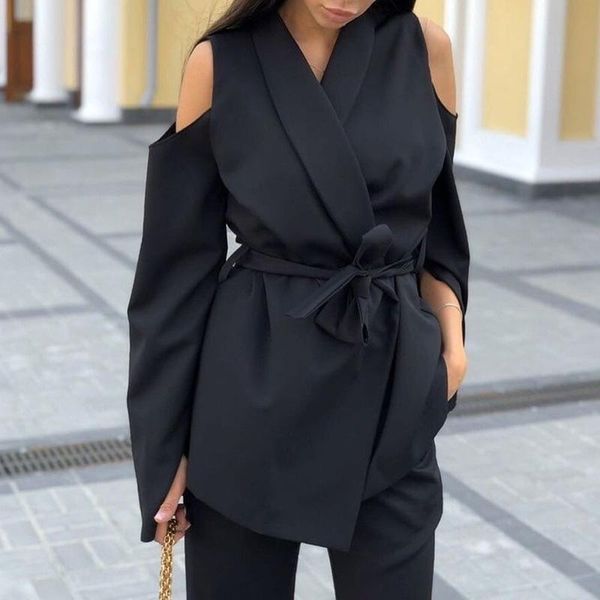 malina fashion shawl collar hollow out blazers women elegant collected waisted jackets tie belt solid casual suits ladies women's &, White;black
malina fashion shawl collar hollow out blazers women elegant collected waisted jackets tie belt solid casual suits ladies women's &, White;black
