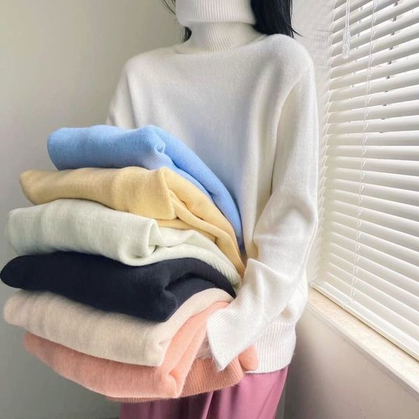 vintage sweater knitted casual high collar thickened autumn winter long sleeve pullover 981i 210420, White;black
vintage sweater knitted casual high collar thickened autumn winter long sleeve pullover 981i 210420, White;black