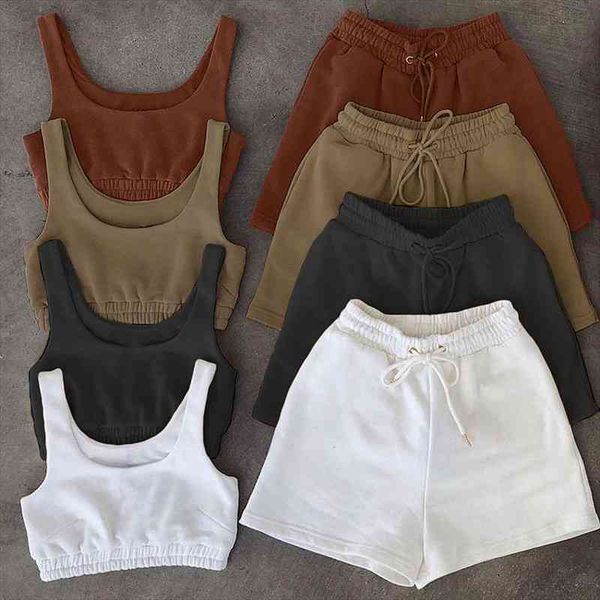 athleisure outfit two piece sets women sportswear crop drawstring shorts matching set summer casual solid womens tracksuits, Gray
athleisure outfit two piece sets women sportswear crop drawstring shorts matching set summer casual solid womens tracksuits, Gray