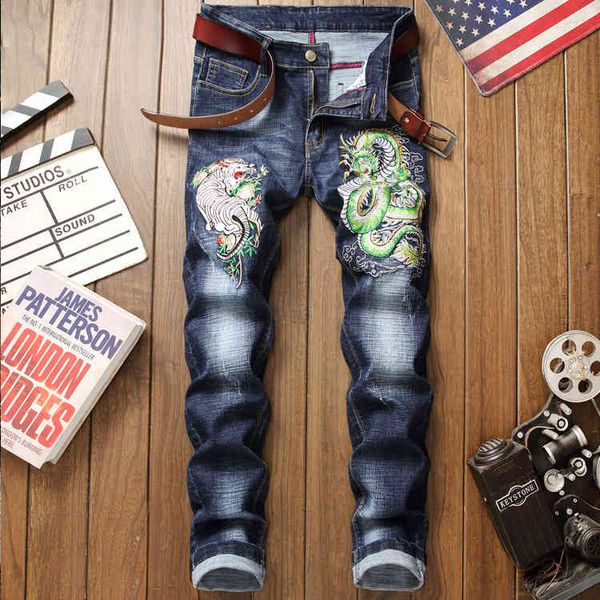 fashion jeans embroidered men's 2021 four seasons stretch youth popular mid waist pants, Blue
fashion jeans embroidered men's 2021 four seasons stretch youth popular mid waist pants, Blue