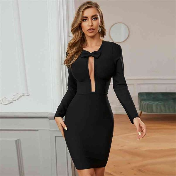 autumn women long sleeve mini bodycon bandage dress hollow out bow club celebrity evening runway party 210507, Black;gray
autumn women long sleeve mini bodycon bandage dress hollow out bow club celebrity evening runway party 210507, Black;gray