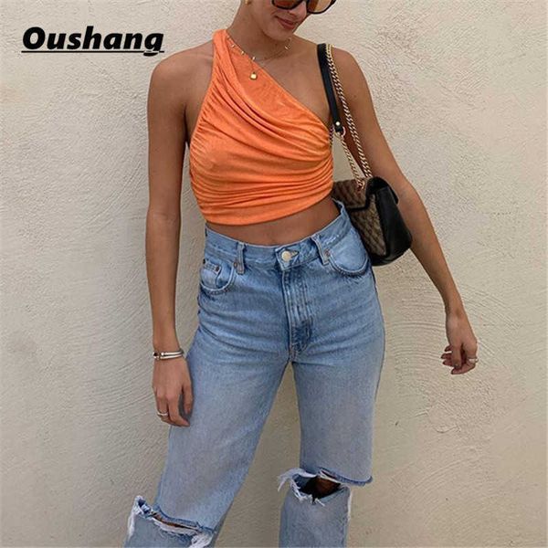 oushang one shoulder tanks women solid sleeveless 2021 summer camis outfits fashion streetwear elegant cropped y0622, White
oushang one shoulder tanks women solid sleeveless 2021 summer camis outfits fashion streetwear elegant cropped y0622, White