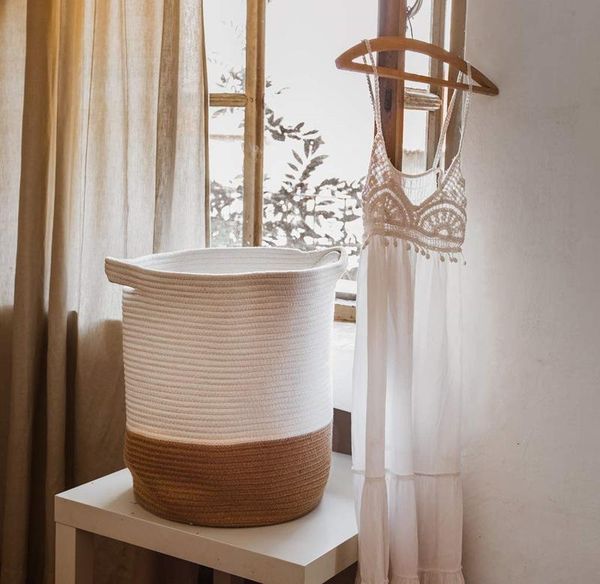 cotton rope basket,woven storage basket and blanket basket, 41x45cm decorative for toy,laundry with handle laundry & organization
cotton rope basket,woven storage basket and blanket basket, 41x45cm decorative for toy,laundry with handle laundry & organization