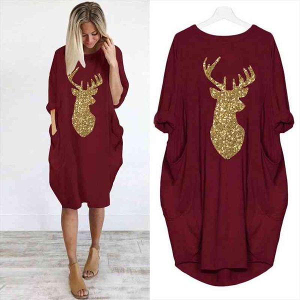 christmas sequin antlers womens dresses round neck plus size o long pocket loose vintage harajuku s 5xl, Black;gray
christmas sequin antlers womens dresses round neck plus size o long pocket loose vintage harajuku s 5xl, Black;gray