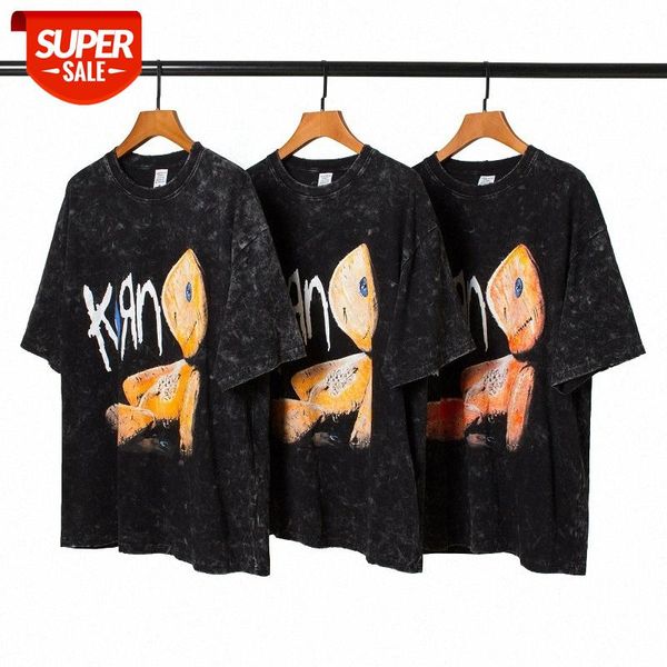 oversize loose puppet print washed and worn short-sleeved dark funeral t-shirt #mm74, White;black
oversize loose puppet print washed and worn short-sleeved dark funeral t-shirt #mm74, White;black