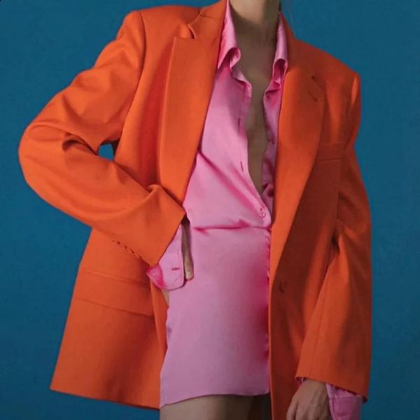 women's suits & blazers women ins fashion single button oversized blazer vintage long sleeve pockets loose female outerwear personality, White;black
women's suits & blazers women ins fashion single button oversized blazer vintage long sleeve pockets loose female outerwear personality, White;black