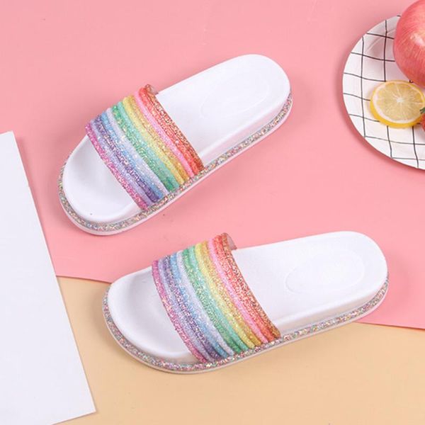 summer woman shoes rainbow cute bath slippers wedge beach flip flops high heel for women brand black pvc ladies
summer woman shoes rainbow cute bath slippers wedge beach flip flops high heel for women brand black pvc ladies