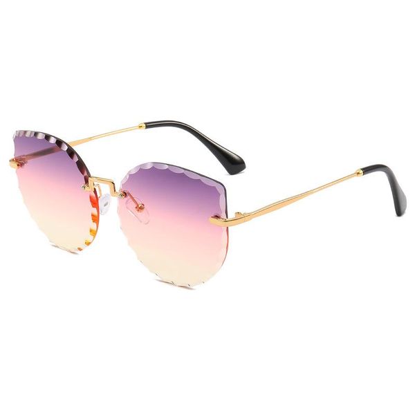 sunglasses 2021 women's rimless wave cat eye shades for women sunglases okulary przeciwsloneczne damskie, White;black
sunglasses 2021 women's rimless wave cat eye shades for women sunglases okulary przeciwsloneczne damskie, White;black