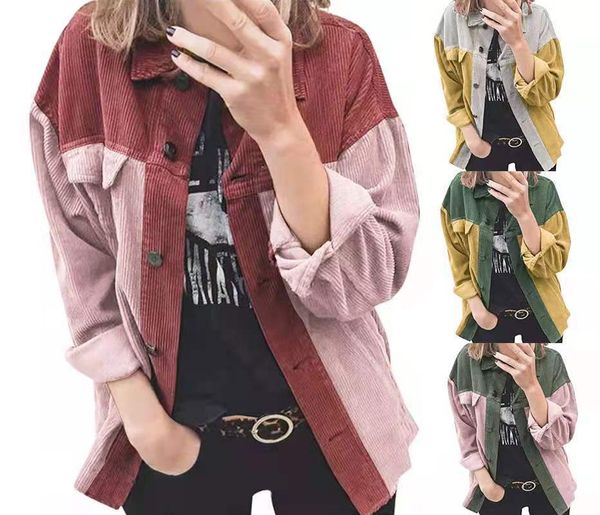 womens woolen corduroy jackets woman loose patchwork casual plush long sleeve shirt jacket 2022 spring new arrival ladies outerwear, Black
womens woolen corduroy jackets woman loose patchwork casual plush long sleeve shirt jacket 2022 spring new arrival ladies outerwear, Black