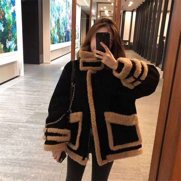 women's fur & faux coat female lamb fluffy zipper 2021 winter korean fashion big pocket stand collar black jacket
women's fur & faux coat female lamb fluffy zipper 2021 winter korean fashion big pocket stand collar black jacket