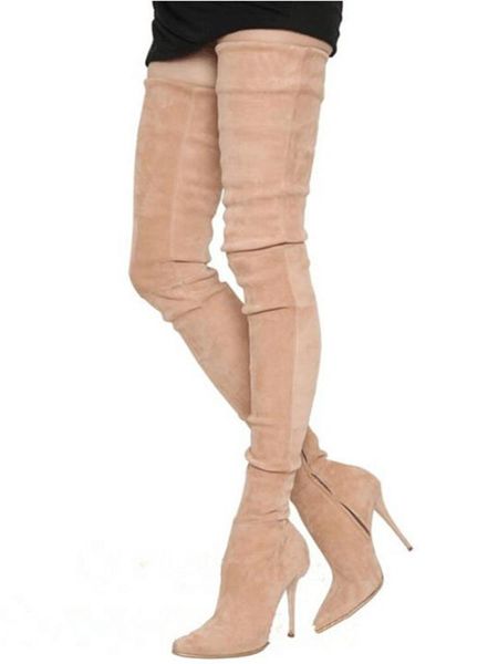 boots suede thigh high long winter runway slim shoes heeled stiletto over the knee dress ladies pointed toe zip up, Black
boots suede thigh high long winter runway slim shoes heeled stiletto over the knee dress ladies pointed toe zip up, Black