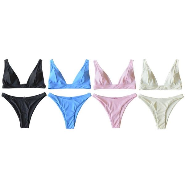 one-piece suits women 2pcs bikini set deep v-neck push up swimsuit solid color bathing suit
one-piece suits women 2pcs bikini set deep v-neck push up swimsuit solid color bathing suit