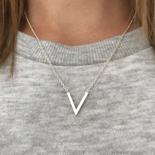 minimalist v letter pendant necklace women men boho jewelry stainless steel chain chevron collier femme friend gifts necklaces, Silver
minimalist v letter pendant necklace women men boho jewelry stainless steel chain chevron collier femme friend gifts necklaces, Silver