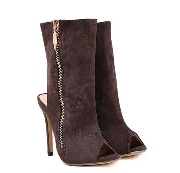 boot luxury suede leather higher quality peep toe zipper short women slither in slings high autumn heels boots, Black
boot luxury suede leather higher quality peep toe zipper short women slither in slings high autumn heels boots, Black
