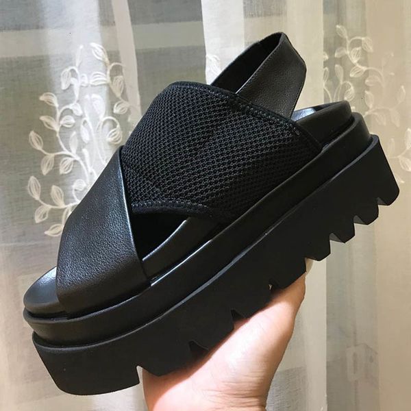 sandals summer women fashion thick platform beach gladiator mesh patchwork genuine leather sansals casual open toe wedges 1fmk, Black
sandals summer women fashion thick platform beach gladiator mesh patchwork genuine leather sansals casual open toe wedges 1fmk, Black