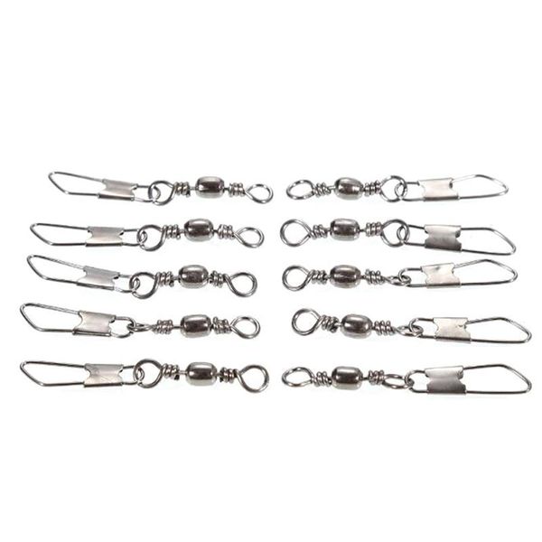 fishing hooks 100pcs connector pin bearing rolling swivel stainless steel with snap fishhook lure tackle accessories barrel
fishing hooks 100pcs connector pin bearing rolling swivel stainless steel with snap fishhook lure tackle accessories barrel