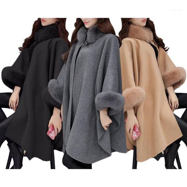korean version fur neck loose mid-length coat temperament cloak shawl solid color open stitch street style1, Black
korean version fur neck loose mid-length coat temperament cloak shawl solid color open stitch street style1, Black