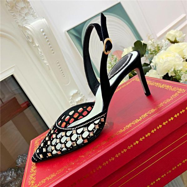 summer ladies high heel sandals lace rhinestone pointed stiletto fashion party dress shoes, Black
summer ladies high heel sandals lace rhinestone pointed stiletto fashion party dress shoes, Black