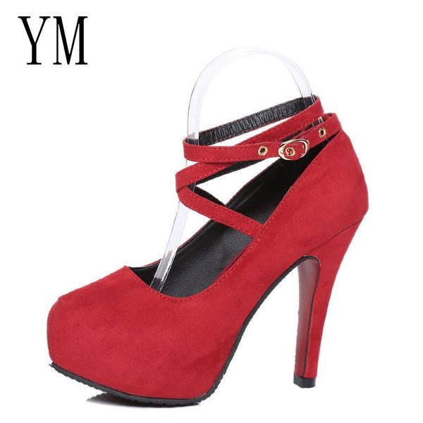 dress shoes woman pumps cross-tied ankle strap wedding party platform women high heels suede ladies big 42, Black
dress shoes woman pumps cross-tied ankle strap wedding party platform women high heels suede ladies big 42, Black