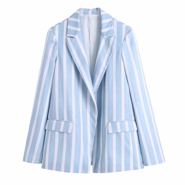 women's jackets women buttonless striped casual suit coat female long sleeve outerwear office lady loose c1137, Black;brown
women's jackets women buttonless striped casual suit coat female long sleeve outerwear office lady loose c1137, Black;brown
