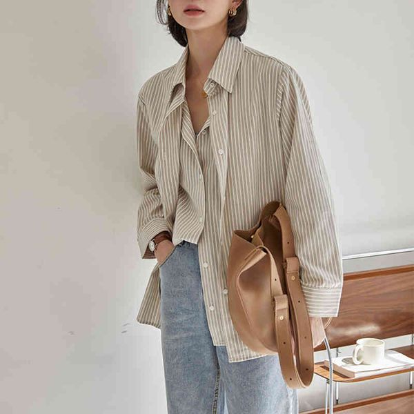 casual fresh striped women korean blouses leisure fashion gentle ol all match chic loose shirts 210421, White
casual fresh striped women korean blouses leisure fashion gentle ol all match chic loose shirts 210421, White