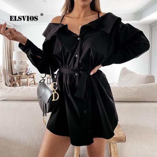 casual dresses 2021 autumn women off-shoulder sling shirts dress simple solid color elegant slim buttons cardigan lace-up, Black;gray
casual dresses 2021 autumn women off-shoulder sling shirts dress simple solid color elegant slim buttons cardigan lace-up, Black;gray