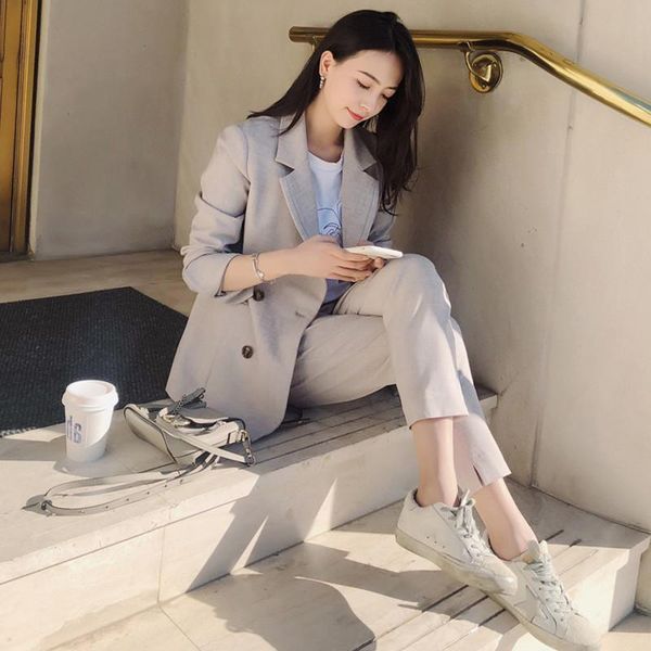 suit women's 2021 spring and autumn british wind net red temperament small coat casual two piece pants, White
suit women's 2021 spring and autumn british wind net red temperament small coat casual two piece pants, White