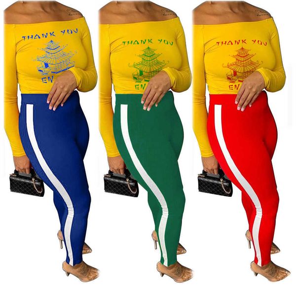 women 2 piece outfits designer one shoulder t shirts pencil pants set ladies casual long sleeve tight trousers fall winter new gci9, White
women 2 piece outfits designer one shoulder t shirts pencil pants set ladies casual long sleeve tight trousers fall winter new gci9, White