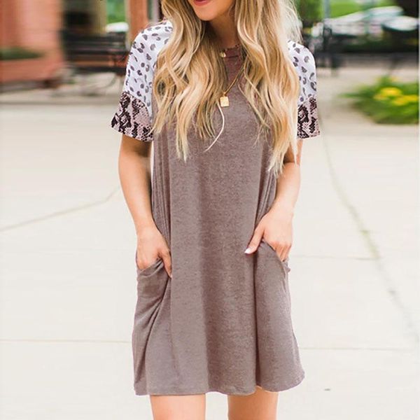 casual dresses 2021 leopard print patchwork short sleeve loose dress round neck women mini beach pocket red black clothing, Black;gray
casual dresses 2021 leopard print patchwork short sleeve loose dress round neck women mini beach pocket red black clothing, Black;gray
