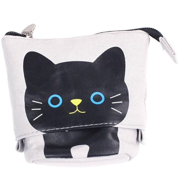 pencil bags canvas cartoon cute cat pouch bag stationery pen case box with zipper closure -gray
pencil bags canvas cartoon cute cat pouch bag stationery pen case box with zipper closure -gray