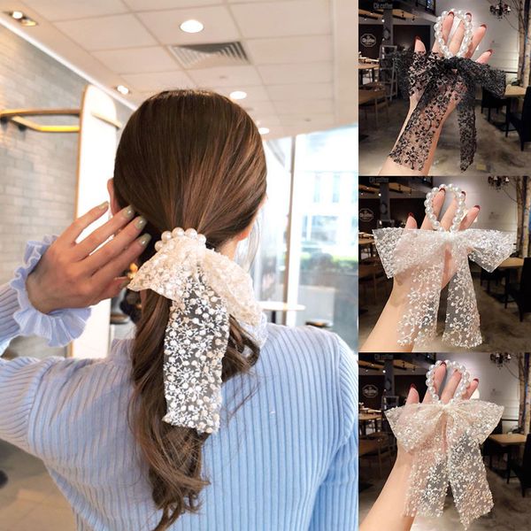 lace pearl hair rope butterfly hair rubber band elegant knotted bow ribbon ponytail holder headwear women hair accessories, Pink
lace pearl hair rope butterfly hair rubber band elegant knotted bow ribbon ponytail holder headwear women hair accessories, Pink