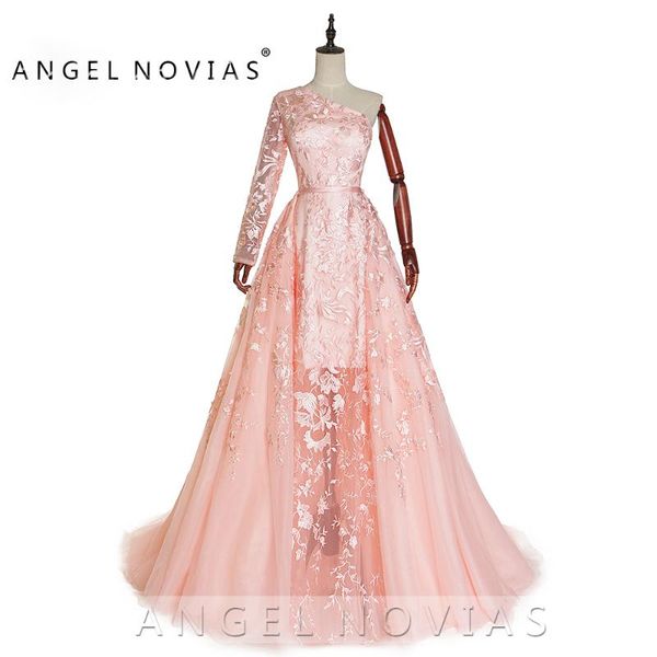party dresses angel novias long women arabic one shoulder abendkleider mermaid pink lace evening 2021 with detachable overskirt, White;black
party dresses angel novias long women arabic one shoulder abendkleider mermaid pink lace evening 2021 with detachable overskirt, White;black