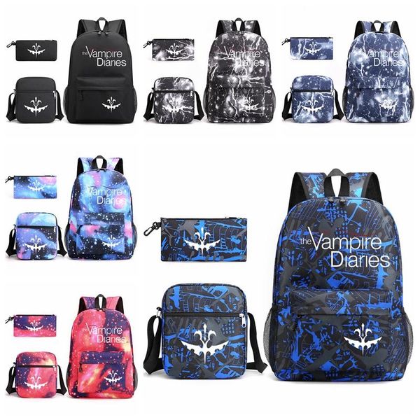 backpack 3 pcs the vampire diaries for school teenagers girls boys canvas women black bookbag fashion travel mochilas
backpack 3 pcs the vampire diaries for school teenagers girls boys canvas women black bookbag fashion travel mochilas