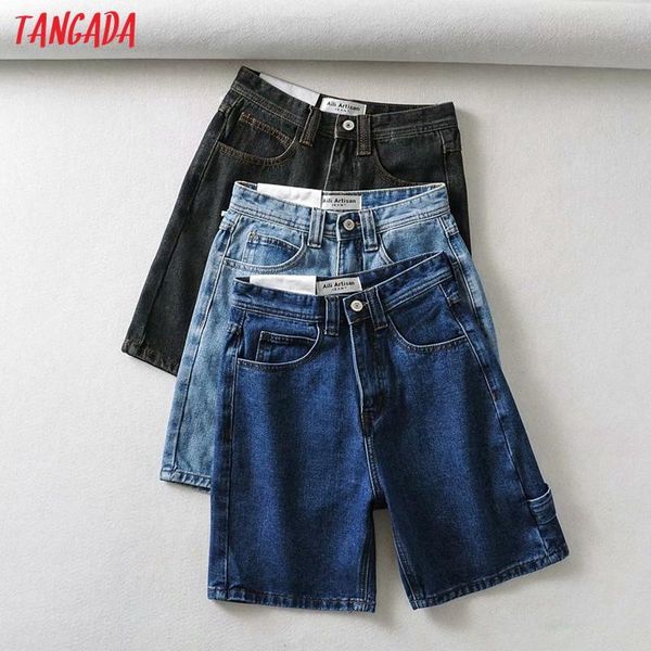 women's shorts tangada 2021 women boyfriend style blue high waist denim female summer casual to2, White;black
women's shorts tangada 2021 women boyfriend style blue high waist denim female summer casual to2, White;black