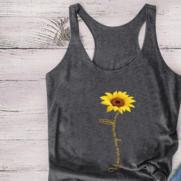 sunflower you are my sunshine womens tank printed summer loose harajuku camiseta tirantes mujer, White
sunflower you are my sunshine womens tank printed summer loose harajuku camiseta tirantes mujer, White