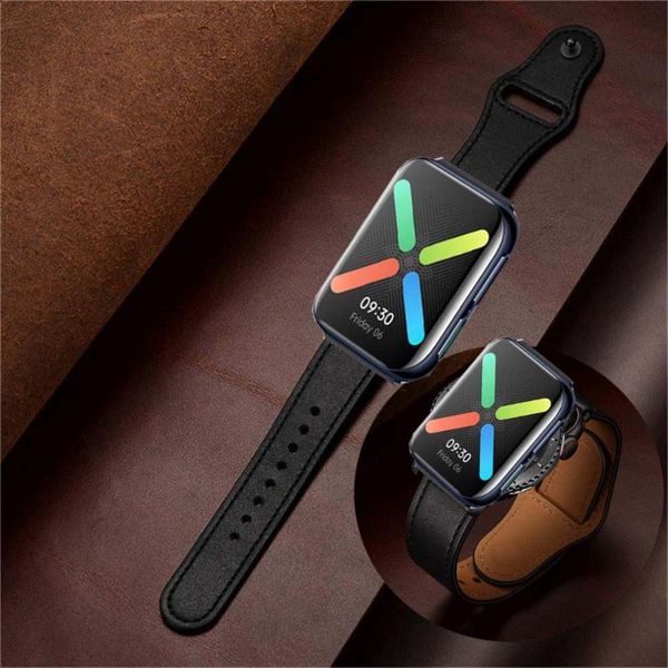 watch bands est bracelet genuine leather strap for oppo band wrist 41mm 46mm, Black;brown 
watch bands est bracelet genuine leather strap for oppo band wrist 41mm 46mm, Black;brown
