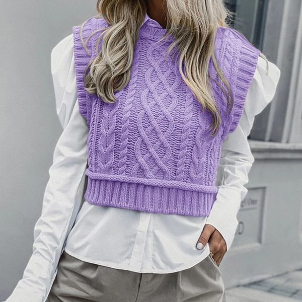 women's knits & tees 2021 sleeveless knitted vest women casual turtleneck spring autumn chic lady sweaters girls cute jumpers solid col, White
women's knits & tees 2021 sleeveless knitted vest women casual turtleneck spring autumn chic lady sweaters girls cute jumpers solid col, White